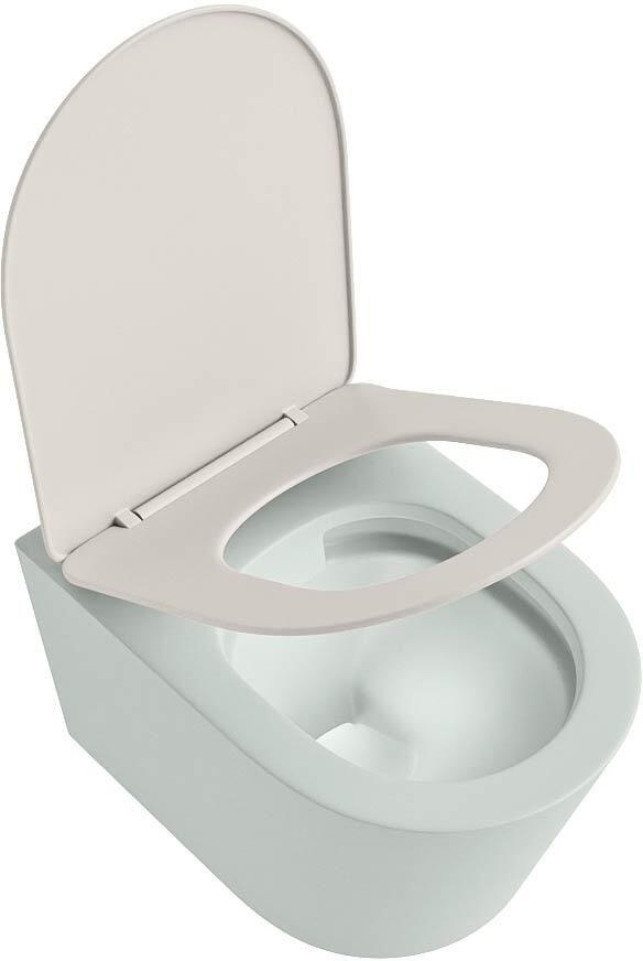 Mondiaz Wandcloset Lavie | Zonder spoelrand | Incl.Toiletzitting-Linen | Keramiek | Greey (licht grijs) - Foto 2