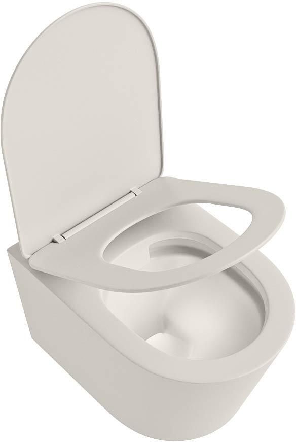 Mondiaz Wandcloset Lavie | Zonder spoelrand | Incl.Toiletzitting-Linen | Keramiek | Linen (beige) - Foto 2