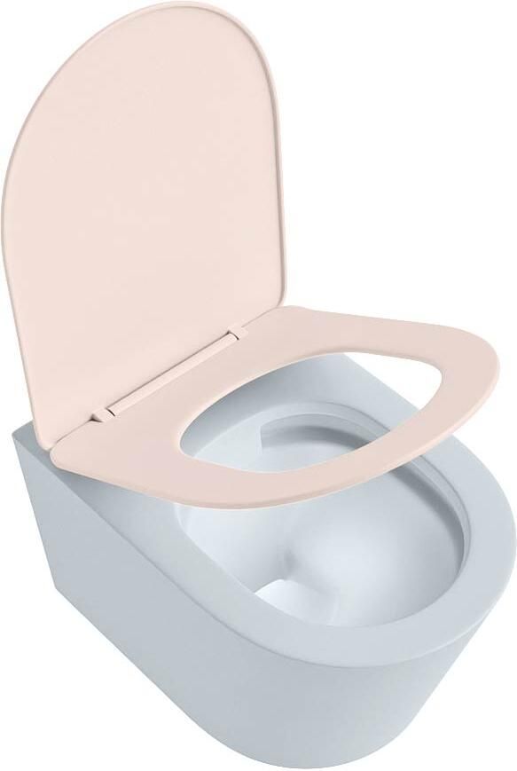 Mondiaz Wandcloset Lavie | Zonder spoelrand | Incl.Toiletzitting-Rosee | Keramiek | Clay (licht grijs) - Foto 2