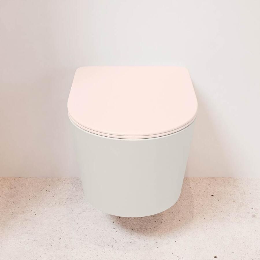 Mondiaz Wandcloset Lavie | Zonder spoelrand | Incl.Toiletzitting-Rosee | Keramiek | Linen (beige) - Foto 1