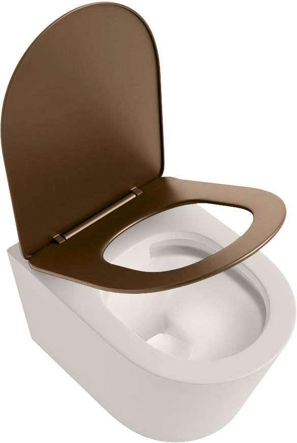 Mondiaz Wandcloset Lavie | Zonder spoelrand | Incl.Toiletzitting-Rust | Keramiek | Linen (beige) - Foto 2