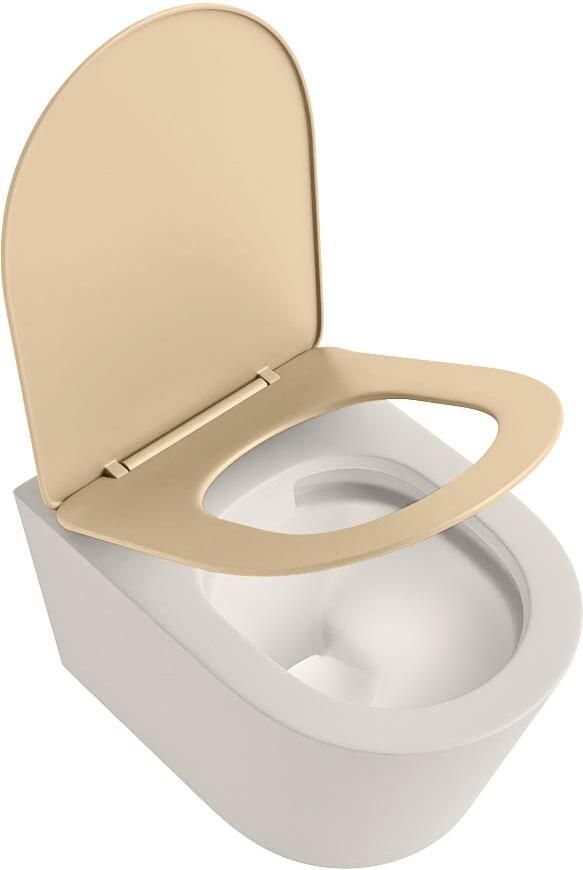 Mondiaz Wandcloset Lavie | Zonder spoelrand | Incl.Toiletzitting-Sand | Keramiek | Linen (beige) - Foto 3