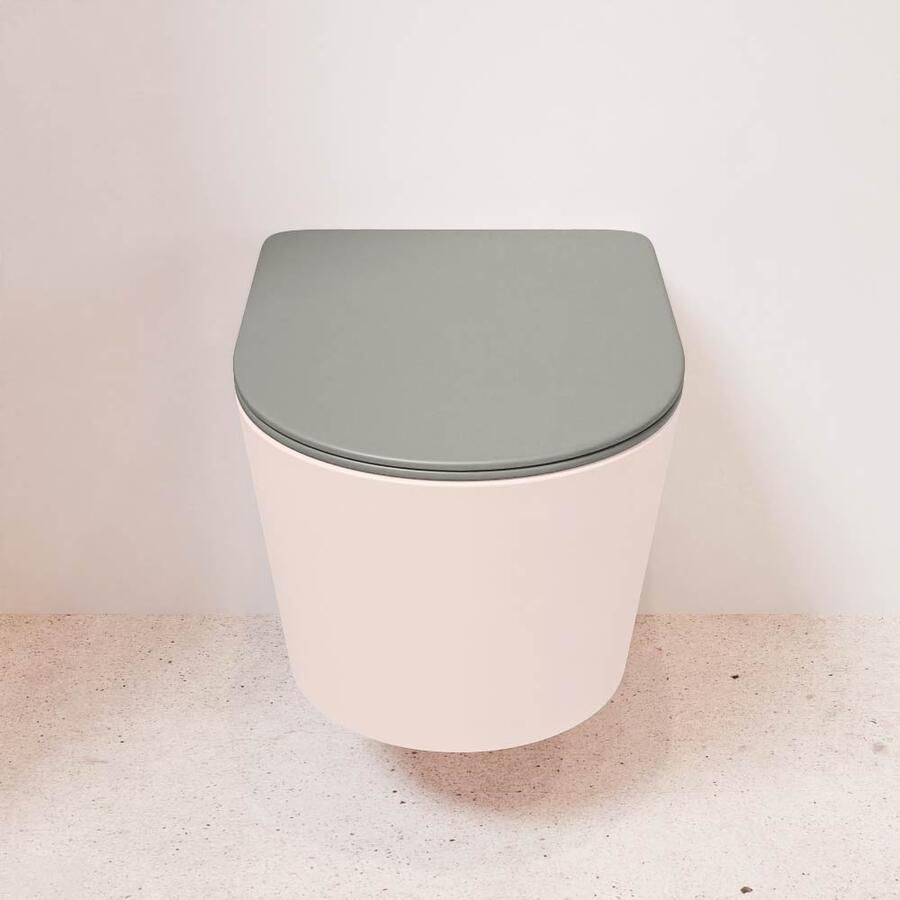 Mondiaz Wandcloset Lavie | Zonder spoelrand | Incl.Toiletzitting-Smoke | Keramiek | Rosee - Foto 3