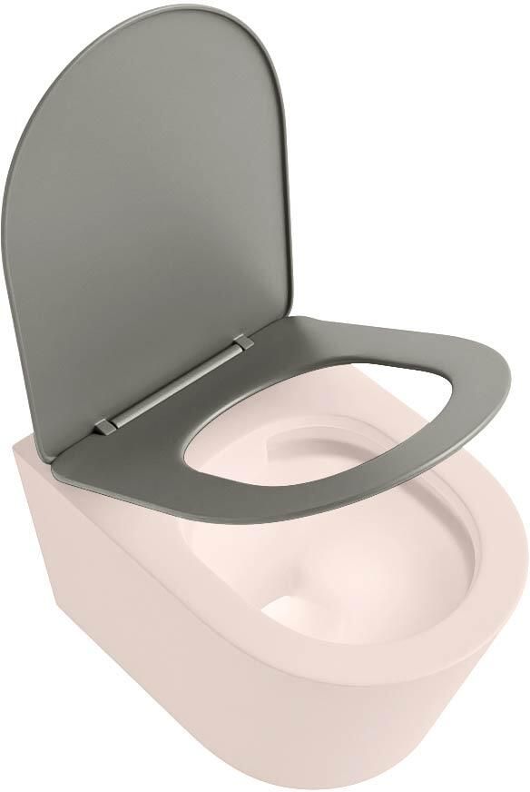 Mondiaz Wandcloset Lavie | Zonder spoelrand | Incl.Toiletzitting-Smoke | Keramiek | Rosee - Foto 2