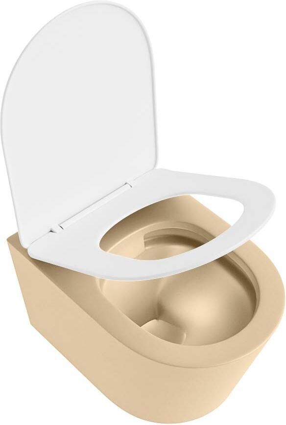 Mondiaz Wandcloset Lavie | Zonder spoelrand | Incl.Toiletzitting-Talc | Keramiek | Sand - Foto 2