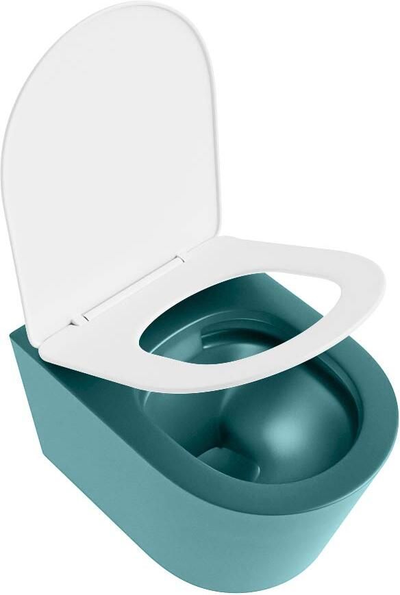 Mondiaz Wandcloset Lavie | Zonder spoelrand | Incl.Toiletzitting-Talc | Keramiek | Smag (turquoise) - Foto 3