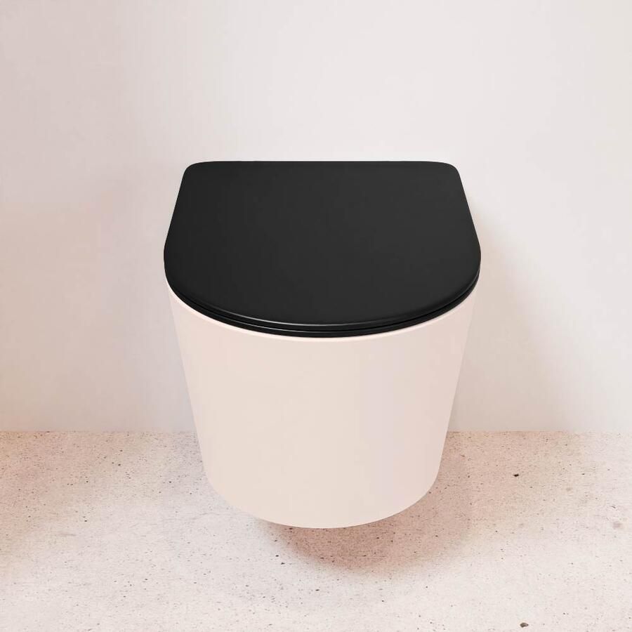 Mondiaz Wandcloset Lavie | Zonder spoelrand | Incl.Toiletzitting-Urban | Keramiek | Rosee - Foto 3