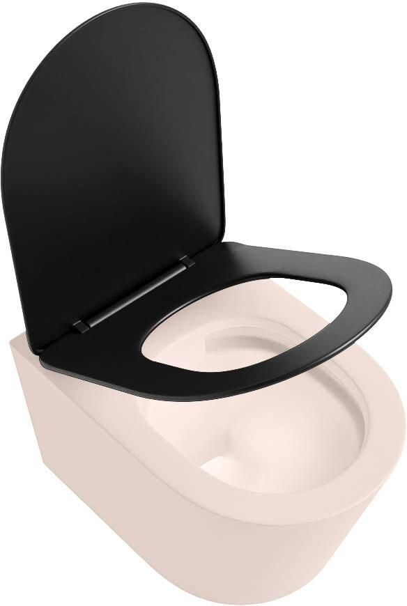 Mondiaz Wandcloset Lavie | Zonder spoelrand | Incl.Toiletzitting-Urban | Keramiek | Rosee - Foto 2