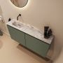 Mondiaz Toiletmeubel Ture Dlux | 100 cm | Meubelkleur Army | Eden wastafel Glace Links | Zonder kraangat - Thumbnail 1