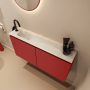 Mondiaz Toiletmeubel Ture Dlux | 100 cm | Meubelkleur Fire | Eden wastafel Ostra Links | 1 kraangat - Thumbnail 1