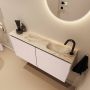 Mondiaz Toiletmeubel Ture Dlux | 100 cm | Meubelkleur Rosee | Eden wastafel Frappe Rechts | 1 kraangat - Thumbnail 1