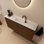 Mondiaz Toiletmeubel Ture Dlux | 100 cm | Meubelkleur Rust | Eden wastafel Opalo Midden | 1 kraangat - Thumbnail 1