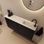 Mondiaz Toiletmeubel Ture Dlux | 100 cm | Meubelkleur Urban | Eden wastafel Ostra Rechts | 1 kraangat - Thumbnail 1