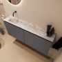 Mondiaz Toiletmeubel Ture Dlux | 120 cm | Meubelkleur Dark Grey | Eden wastafel Glace Links | Zonder kraangat - Thumbnail 1