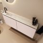 Mondiaz Toiletmeubel Ture Dlux | 120 cm | Meubelkleur Rosee | Eden wastafel Ostra Links | 1 kraangat - Thumbnail 1