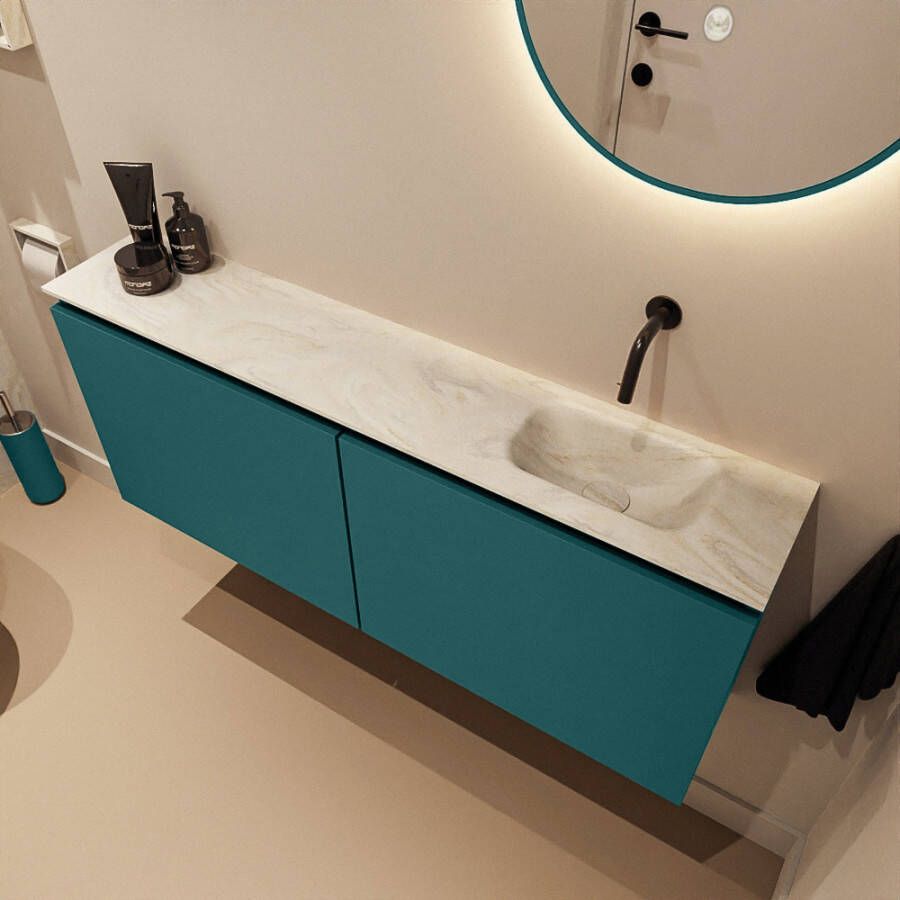 Mondiaz Toiletmeubel Ture Dlux | 120 cm | Meubelkleur Smag | Eden wastafel Ostra Rechts | Zonder kraangat