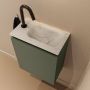 Mondiaz Toiletmeubel Ture Dlux | 40 cm | Meubelkleur Army | Eden wastafel Opalo Rechts | 1 kraangat - Thumbnail 1
