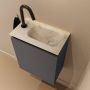 Mondiaz Toiletmeubel Ture Dlux | 40 cm | Meubelkleur Dark Grey | Eden wastafel Ostra Rechts | 1 kraangat - Thumbnail 1