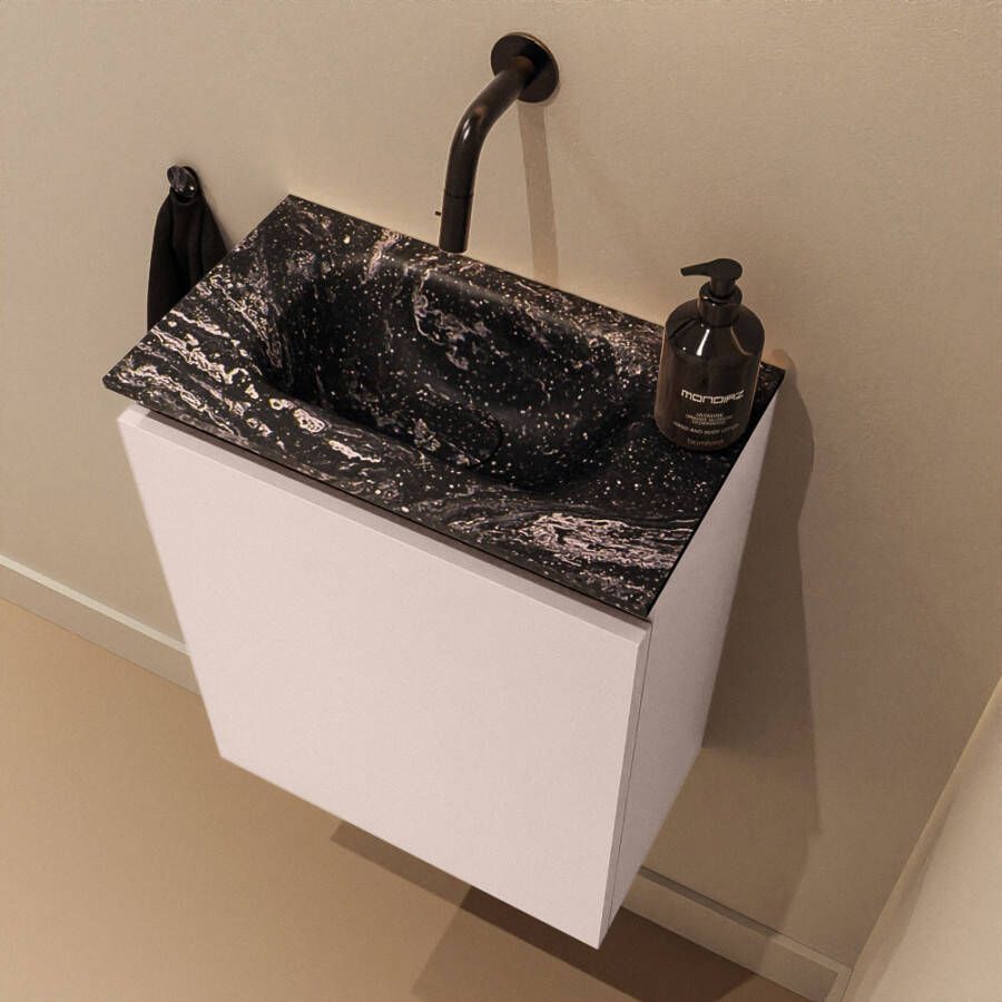Mondiaz Toiletmeubel Ture Dlux | 40 cm | Meubelkleur Rosee | Eden wastafel Lava Midden | Zonder kraangat