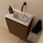 Mondiaz Toiletmeubel Ture Dlux | 40 cm | Meubelkleur Rust | Eden wastafel Glace Rechts | Zonder kraangat - Thumbnail 1