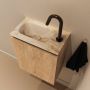 Mondiaz Toiletmeubel Ture Dlux | 40 cm | Meubelkleur Washed Oak | Eden wastafel Frappe Links | 1 kraangat - Thumbnail 1