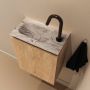 Mondiaz Toiletmeubel Ture Dlux | 40 cm | Meubelkleur Washed Oak | Eden wastafel Glace Links | 1 kraangat - Thumbnail 1