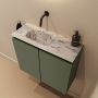 Mondiaz Toiletmeubel Ture Dlux | 60 cm | Meubelkleur Army | Eden wastafel Glace Links | Zonder kraangat - Thumbnail 1