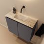 Mondiaz Toiletmeubel Ture Dlux | 60 cm | Meubelkleur Dark Grey | Eden wastafel Frappe Midden | Zonder kraangat - Thumbnail 1