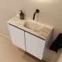 Mondiaz Toiletmeubel Ture Dlux | 60 cm | Meubelkleur Linen | Eden wastafel Frappe Rechts | Zonder kraangat - Thumbnail 1