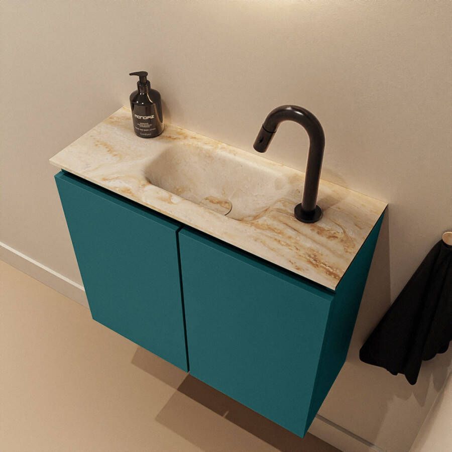 Mondiaz Toiletmeubel Ture Dlux | 60 cm | Meubelkleur Smag | Eden wastafel Frappe Midden | 1 kraangat