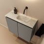 Mondiaz Toiletmeubel Ture Dlux | 60 cm | Meubelkleur Smoke | Eden wastafel Ostra Rechts | Zonder kraangat - Thumbnail 1