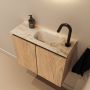 Mondiaz Toiletmeubel Ture Dlux | 60 cm | Meubelkleur Washed Oak | Eden wastafel Frappe Rechts | 1 kraangat - Thumbnail 1