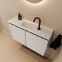 Mondiaz Toiletmeubel Ture Dlux | 80 cm | Meubelkleur Linen | Eden wastafel Opalo Midden | 1 kraangat - Thumbnail 1