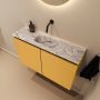 Mondiaz Toiletmeubel Ture Dlux | 80 cm | Meubelkleur Ocher | Eden wastafel Glace Midden | Zonder kraangat - Thumbnail 1