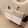 Mondiaz Toiletmeubel Ture Dlux | 80 cm | Meubelkleur Rosee | Eden wastafel Frappe Rechts | Zonder kraangat - Thumbnail 1