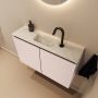 Mondiaz Toiletmeubel Ture Dlux | 80 cm | Meubelkleur Rosee | Eden wastafel Ostra Midden | 1 kraangat - Thumbnail 1