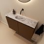 Mondiaz Toiletmeubel Ture Dlux | 80 cm | Meubelkleur Rust | Eden wastafel Glace Midden | Zonder kraangat - Thumbnail 1
