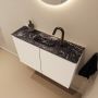 Mondiaz Toiletmeubel Ture Dlux | 80 cm | Meubelkleur Talc | Eden wastafel Lava Midden | 1 kraangat - Thumbnail 1