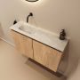Mondiaz Toiletmeubel Ture Dlux | 80 cm | Meubelkleur Washed Oak | Eden wastafel Ostra Links | Zonder kraangat - Thumbnail 1