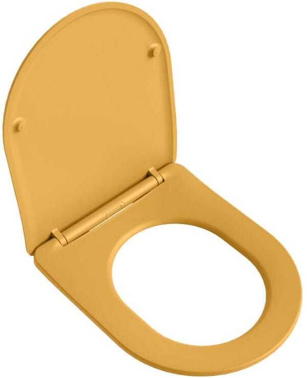 Mondiaz Toiletzitting Lavie | Sofclose met quick-release | Duroplast | Ocher (geel)