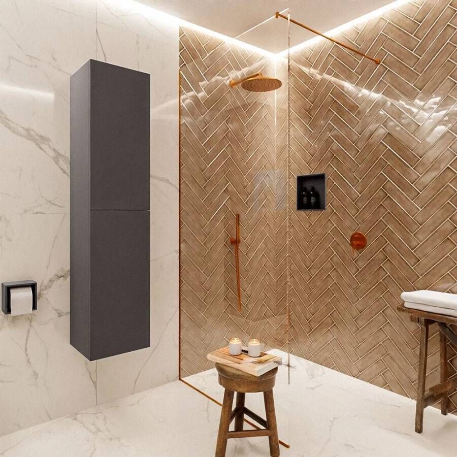 Mondiaz Vica Beam kolomkast 160 cm 2 deuren antraciet mat (Darkgrey) - Foto 5