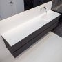 Mondiaz VICA Badkamermeubelset 200cm 4 lades wasbak Cloud rechts 0 kraangaten solid surface darkgrey PC75341655 - Thumbnail 2
