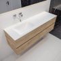 Mondiaz VICA Badkamermeubelset 150cm 4 lades wasbak Cloud links 0 kraangaten solid surface washed oak PC75341310 - Thumbnail 2