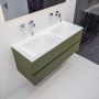 Mondiaz VICA Badkamermeubelset 120cm 4 lades wasbak Cloud dubbel 0 kraangaten solid surface army PC75341449 - Thumbnail 2