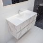 Mondiaz VICA Badkamermeubelset 100cm 2 lades wasbak Cloud midden 1 kraangat solid surface carrara marmer PC75341587 - Thumbnail 2