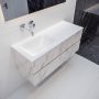 Mondiaz VICA Badkamermeubelset 120cm 4 lades wasbak Cloud links 0 kraangaten solid surface carrara marmer PC75341613 - Thumbnail 2