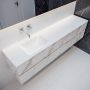 Mondiaz VICA Badkamermeubelset 200cm 4 lades wasbak Cloud links 0 kraangaten solid surface carrara marmer PC75341714 - Thumbnail 2
