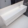 Mondiaz VICA Badkamermeubelset 200cm 4 lades wasbak Cloud rechts 1 kraangat solid surface talc PC75341652 - Thumbnail 2