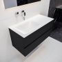 Mondiaz VICA Badkamermeubelset 100cm 2 lades wasbak Cloud links 0 kraangaten solid surface urban PC75341502 - Thumbnail 2