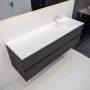 Mondiaz VICA Badkamermeubelset 150cm 4 lades wasbak Moon rechts 1 kraangat solid surface darkgrey PC75341138 - Thumbnail 2